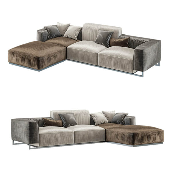 Arketipo Inkas撞色布艺沙发3D模型（OBJ,FBX,MAX）