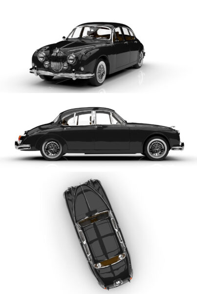 1962款捷豹Jaguar MK2汽车3D模型（OBJ,FBX）