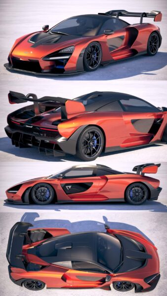 2019迈凯伦McLaren Senna赛车3D模型（OBJ,FBX,MAX）