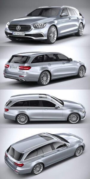 2021奔驰Mercedes Benz E-Class Estate basic汽车3D模型（OBJ,FBX）