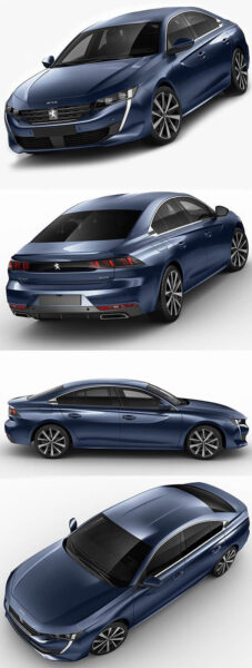 2019标志Peugeot 508 Allure汽车3D模型（FBX,MAX）