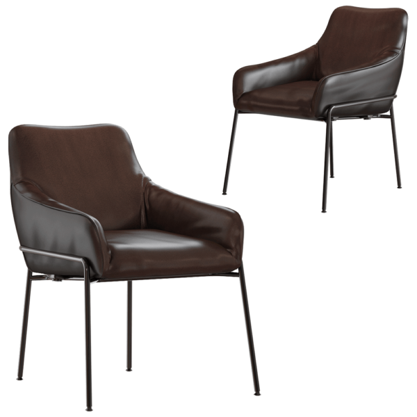 Jess Jolly皮革扶手椅3D模型（OBJ,FBX,MAX）