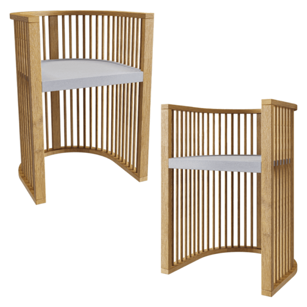 Manual mode Solea木条结构扶手椅3D模型（OBJ,FBX,MAX）