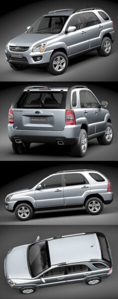 2009起亚狮跑Kia Sportage SUV汽车3D模型（OBJ,FBX,MAX,C4D,LWO）