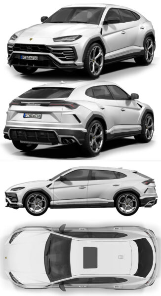 兰博基尼Lamborghini Urus SUV汽车3D模型（OBJ,FBX,MAX,C4D,LWO）