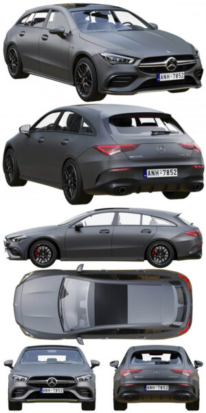 奔驰Mercedes-Benz AMG CLA 35 Shooting Brake汽车3D模型（OBJ,FBX,MAX）