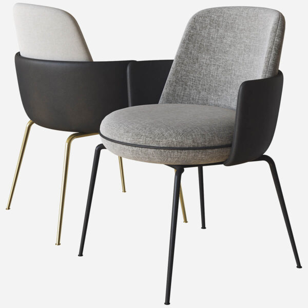 Merwyn Domo圆形坐垫餐椅3D模型（OBJ,MAX）