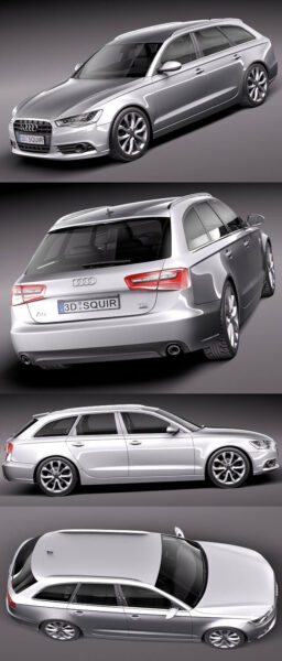 2012款奥迪Audi A6 Avant汽车3D模型（OBJ,FBX,MAX,C4D,LWO）