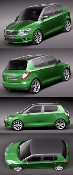2011款斯柯达Skoda Fabia RS汽车3D模型（OBJ,FBX,MAX,C4D,LWO）