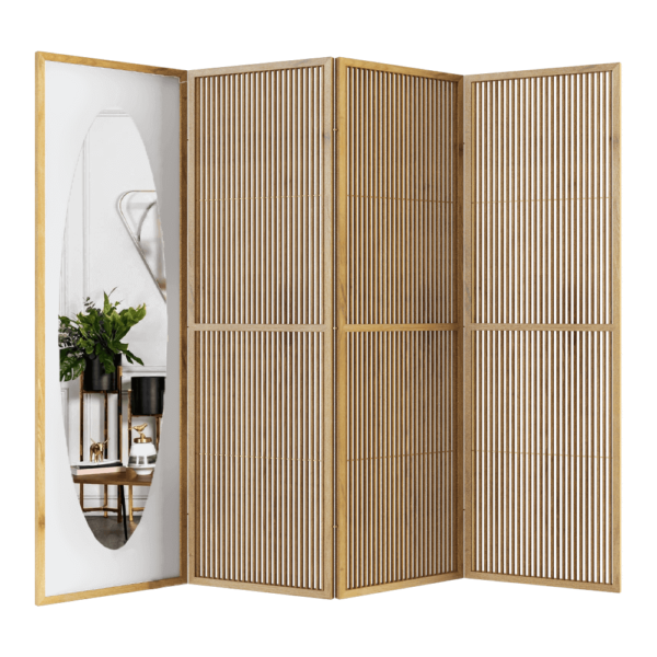 Manual mode带镜子的木质屏风3D模型（OBJ,FBX,MAX）