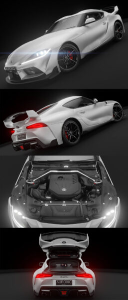 2020丰田Toyota Supra MK5 A9汽车3D模型（OBJ,BLEND）