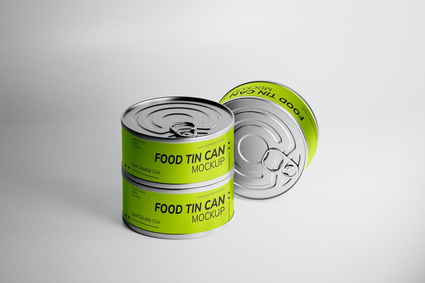 食品罐头包装展示样机 (PSD)