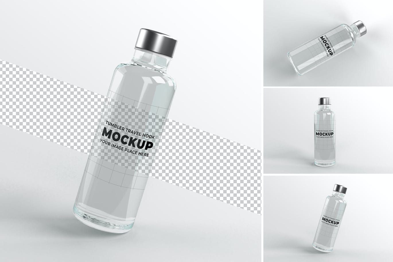 玻璃饮水瓶品牌设计样机 (PSD)