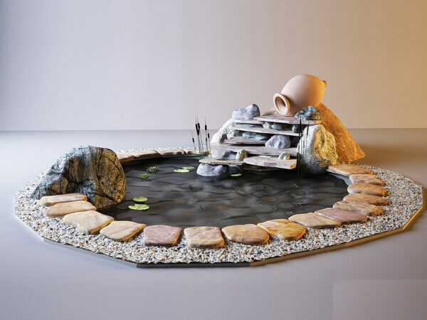 Alpine Slide水池景观3D模型（FBX,MAX）