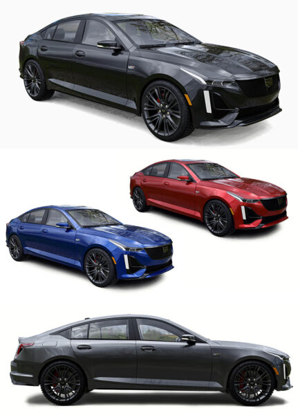 凯迪拉克Cadillac CT5汽车3D模型（OBJ,FBX,MAX）