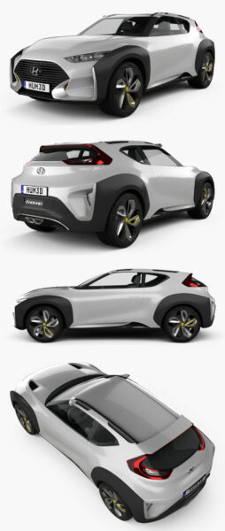 2015现代Hyundai Enduro汽车3D模型（OBJ,FBX,MAX）