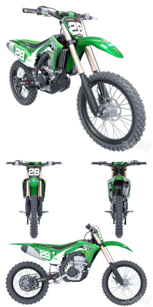 Kawasaki摩托车3D模型（OBJ,FBX,MAX,C4D,LWO）