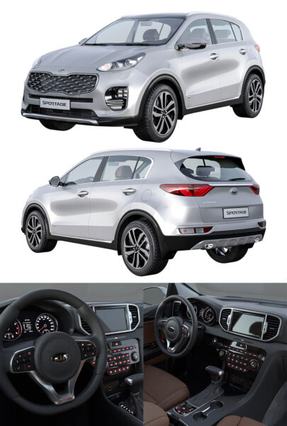 2020起亚Kia Sportage SUV汽车3D模型（OBJ,FBX,MAX）