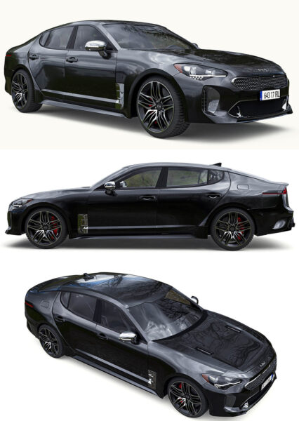 2021起亚斯汀格Kia Stinger汽车3D模型（OBJ,MAX）