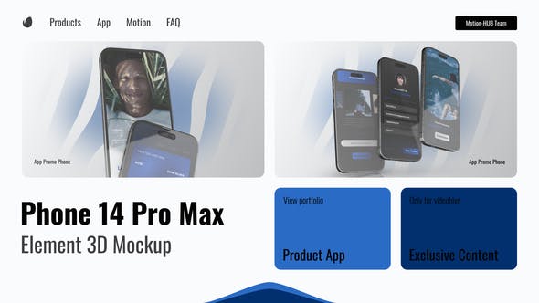iphone14 pro max手机样机设计展示视频模板 (aep)
