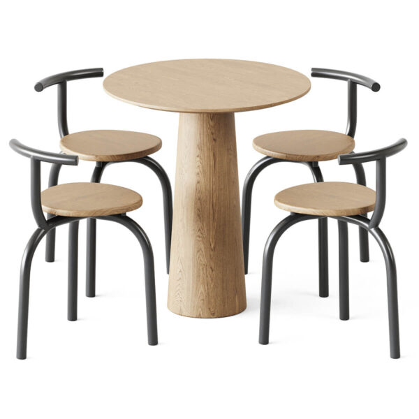 Ton圆形咖啡香和Hayo Gebauer Ogle三条腿椅子3D模型（OBJ,MAX）