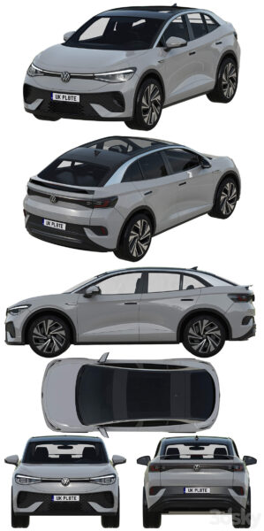 2022大众Volkswagen ID5汽车3D模型（FBX,MAX）