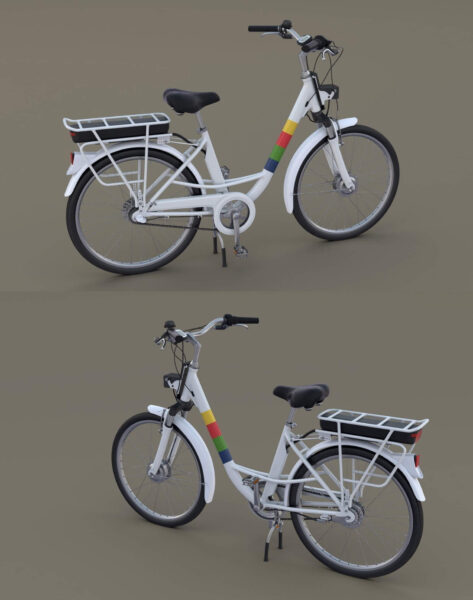 城市电动自行车3D模型（OBJ,FBX）