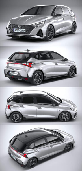 2021现代Hyundai i20 N Line SUV汽车3D模型（OBJ,FBX,MAX）