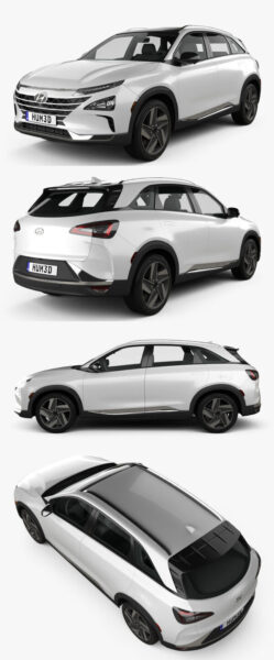2019现代Hyundai Nexo汽车3D模型（OBJ,FBX,MAX）