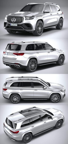 2021奔驰Mercedes Benz GLS63 AMG SUV汽车3D模型（OBJ,FBX,MAX）