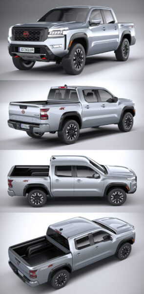 2022 Nissan Frontier皮卡车3D模型（OBJ,FBX,MAX）