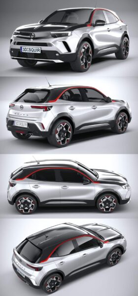 2021欧宝Opel Mokka汽车3D模型（OBJ,FBX,MAX）