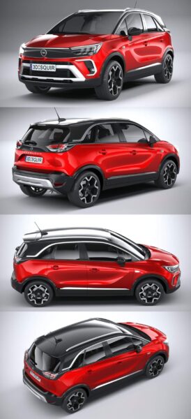 2021欧宝Opel Crossland SUV汽车3D模型（OBJ,FBX）