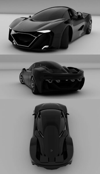 Royal Evo 2000汽车low poly 3D模型（OBJ,FBX,BLEND）