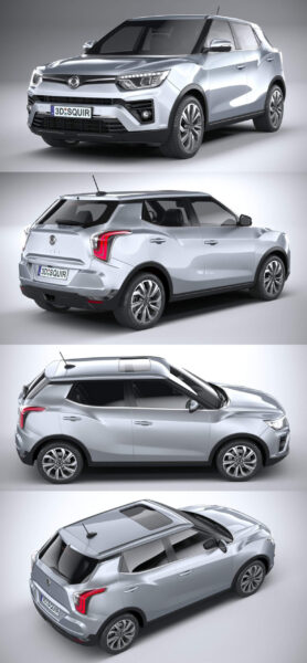 2020 Ssangyong Tivoli SUV汽车3D模型（OBJ,FBX,MAX）