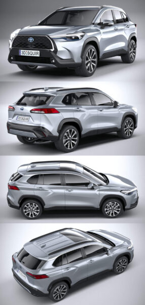 2021丰田卡罗拉Toyota Corolla Cross SUV汽车3D模型（OBJ,FBX,MAX）