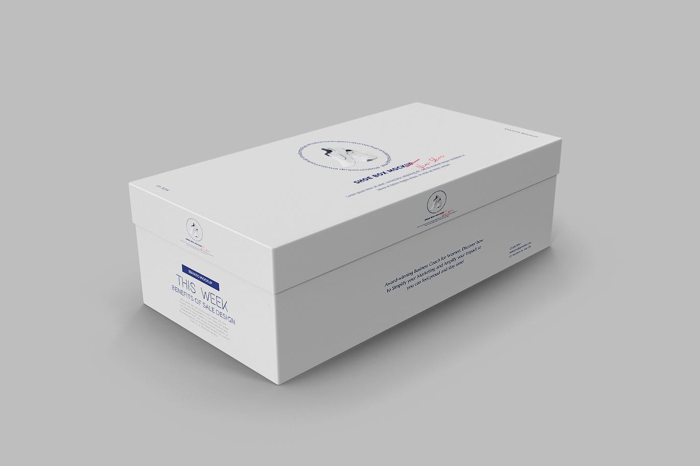 白色鞋盒实物模型 (PSD)