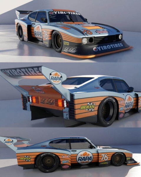 福特Ford capri赛车3D模型（OBJ,FBX,MAX）