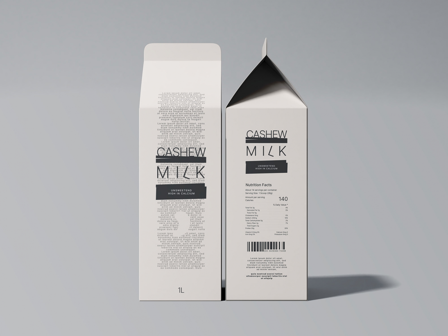 🔴高端时尚高品质的果汁牛奶包装盒子设计VI样机展示模型mockups