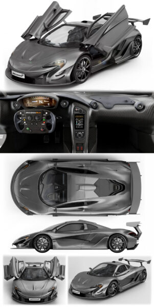 迈凯伦McLaren P1跑车3D模型（OBJ,FBX,MAX）