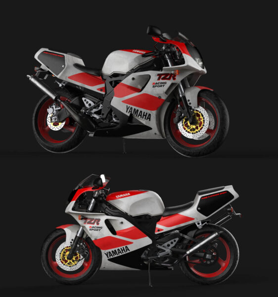 Yamaha TZR 250摩托车3D模型（OBJ,FBX,MAX）