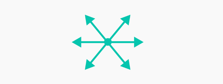 arrows-branching-from-center-point