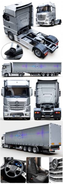 奔驰Mercedes Benz New Actros重卡车3D模型（OBJ,FBX,MAX）