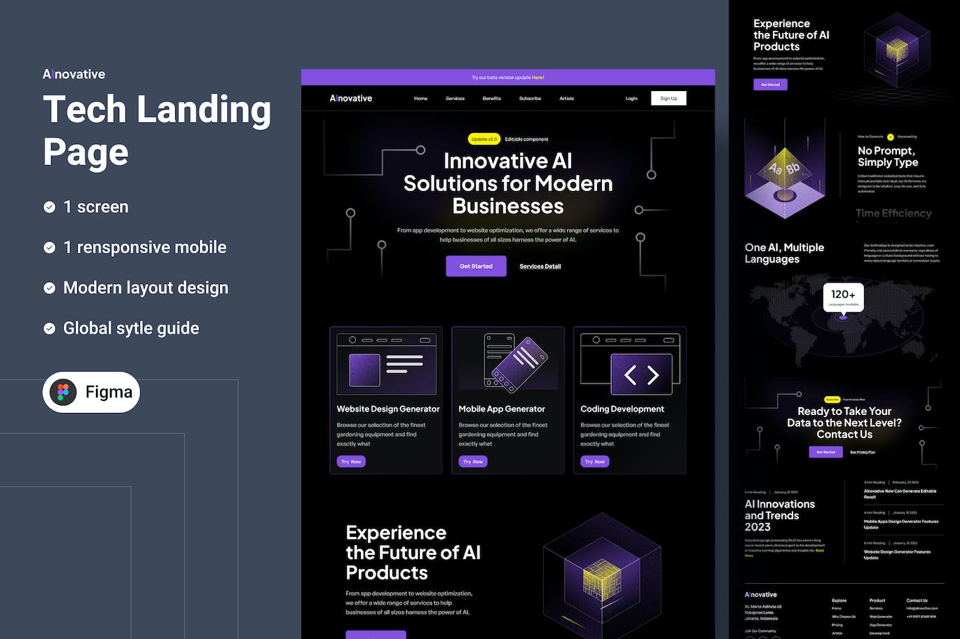 AI创新-技术着陆页网页UI模版 (FIG)