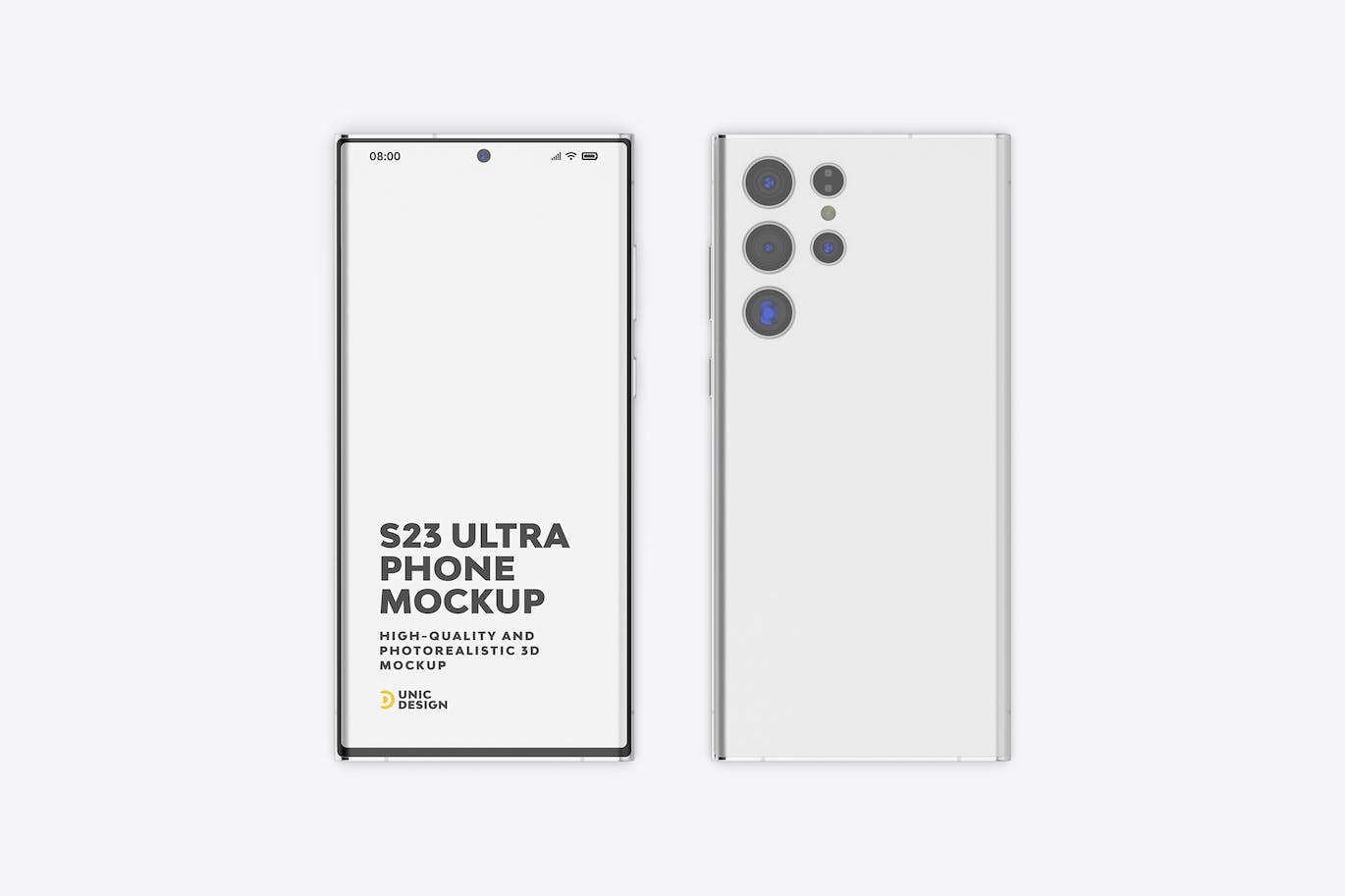 三星S23 Ultra手机设计展示样机 (PSD)