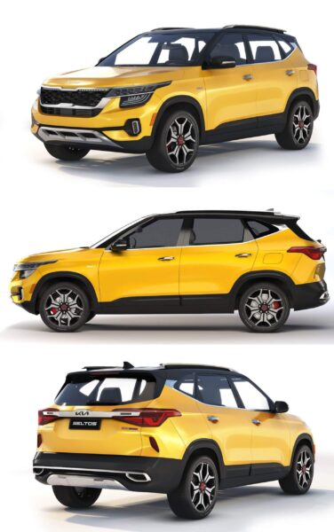 2022起亚Kia Seltos SX SUV汽车3D模型（OBJ,FBX,MAX,C4D,LWO）