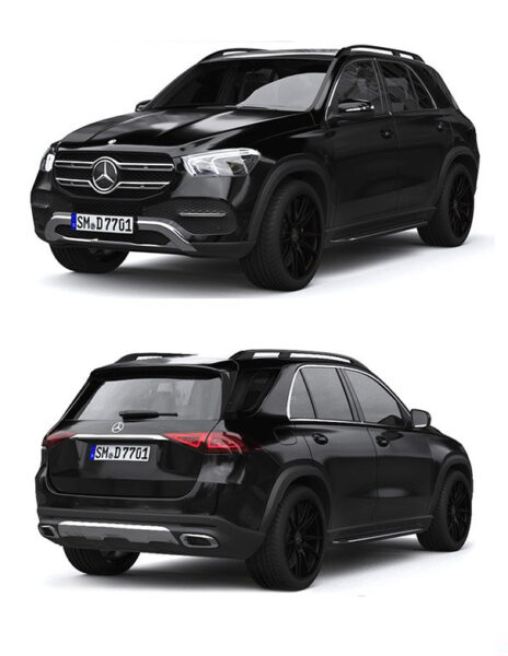 奔驰Mercedes Benz GLE汽车3D模型（OBJ,FBX,MAX,C4D,LWO）