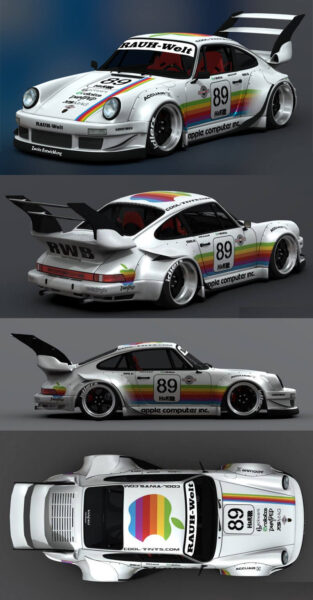 保时捷Porsche RAUH-Welt赛车3D模型（OBJ,FBX,MAX）