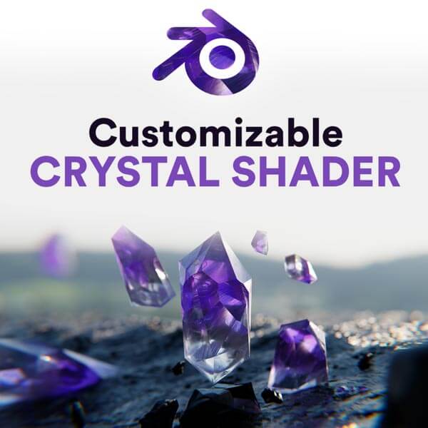 可以自定义的水晶Blender材质免费下载（Blend）