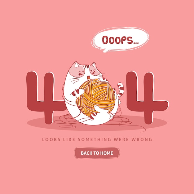 愤怒的猫404错误页面网页模板[eps]